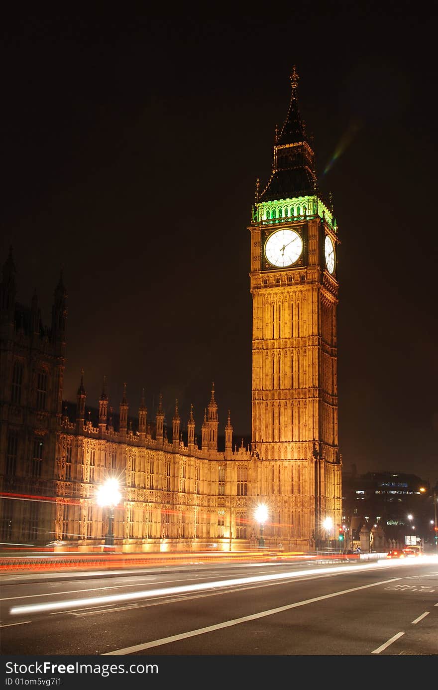 Big ben at night scene