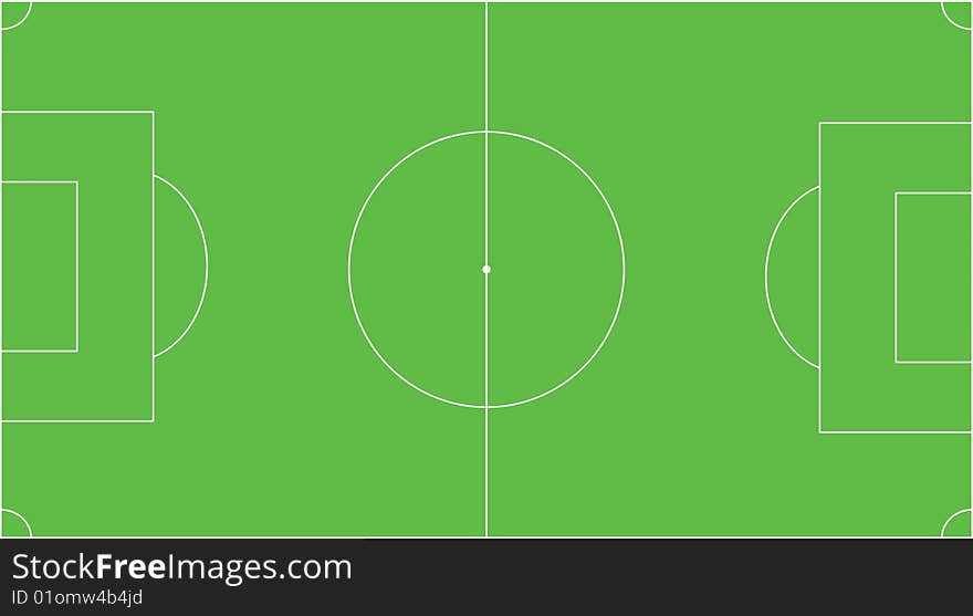 A green football field. Vector illustration. A green football field. Vector illustration.