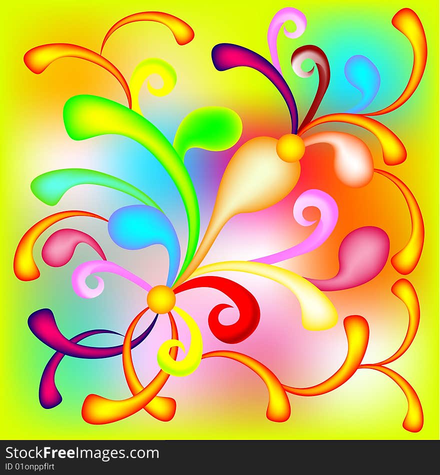 Abstract colorful splashes