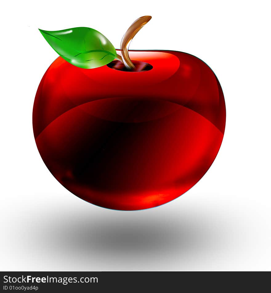 An illustration of red apple