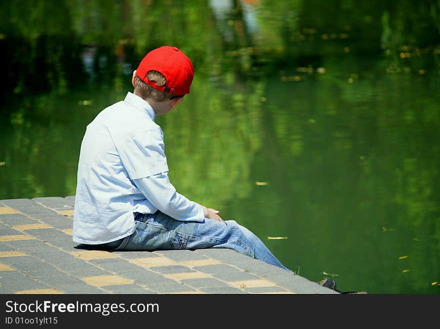 Boy near Lake