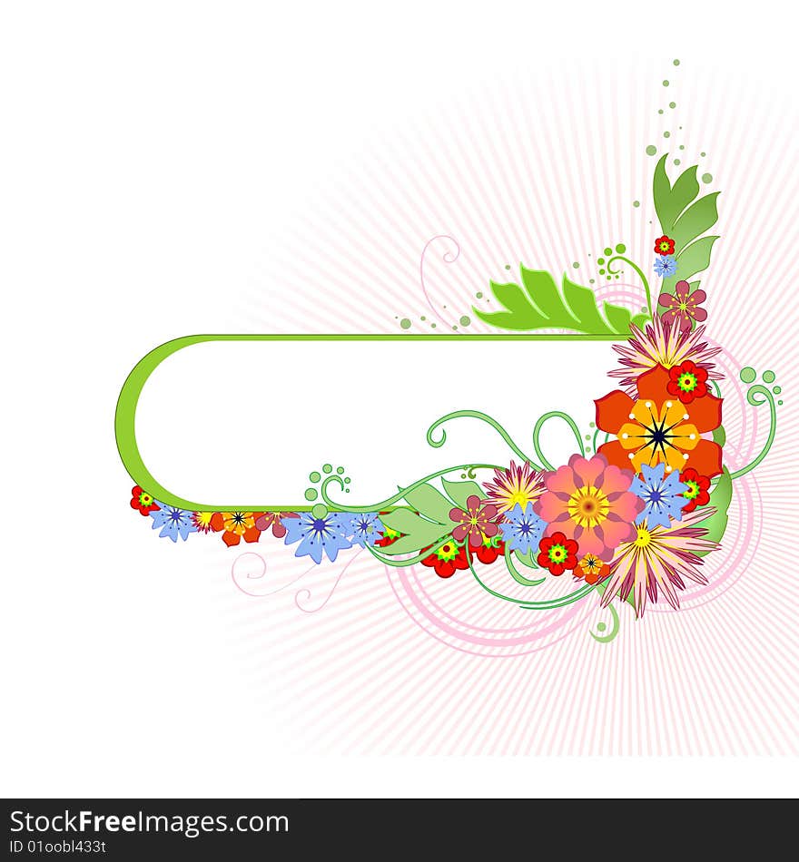 Vector illustraition of funky Abstract floral border. Vector illustraition of funky Abstract floral border