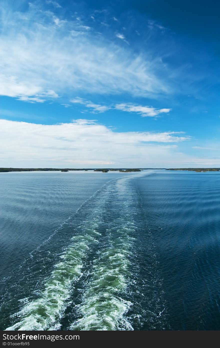 Swedish archipelago in sunny day