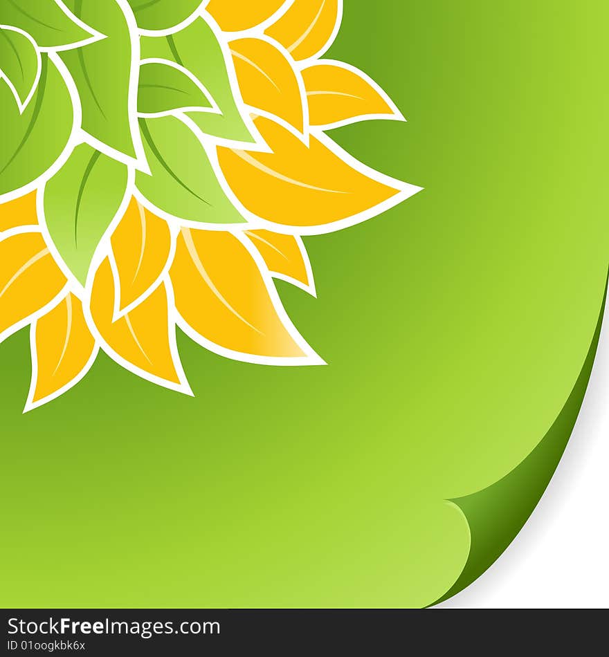 Flowers In The Corner. Vector