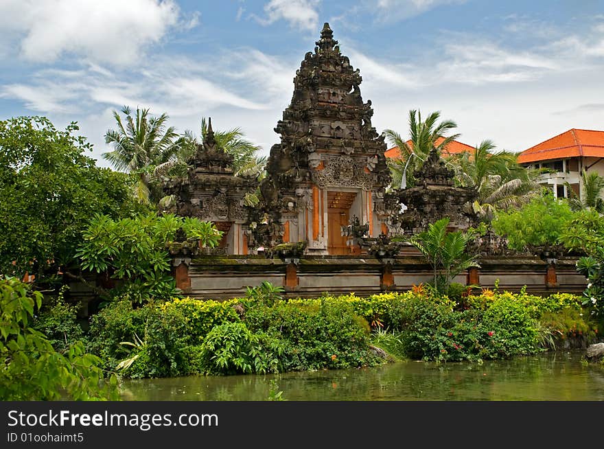 Theatre in hotel territory on island Bali in Indonesia