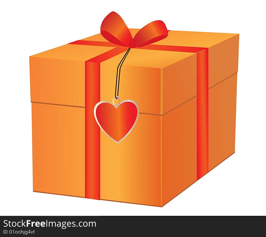 A gift for your favorite. Vector illustration