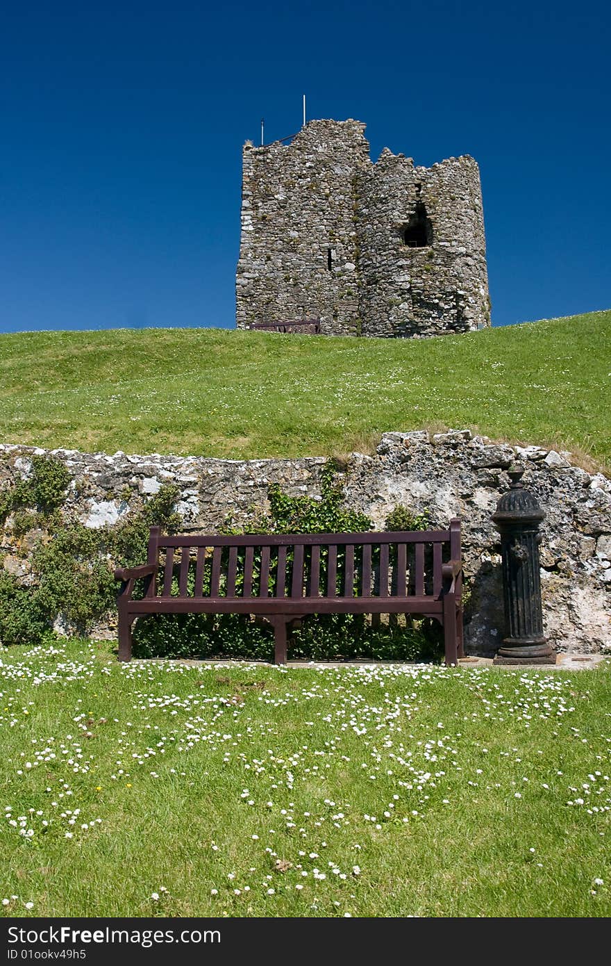 Ruins of Tenby Castle, Wales, United Kingdom