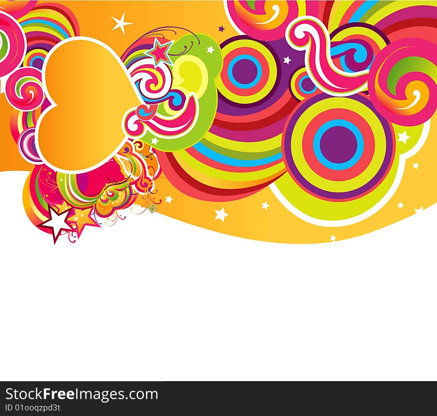 Abstract art background with a bright, multi-coloured pattern. Abstract art background with a bright, multi-coloured pattern.