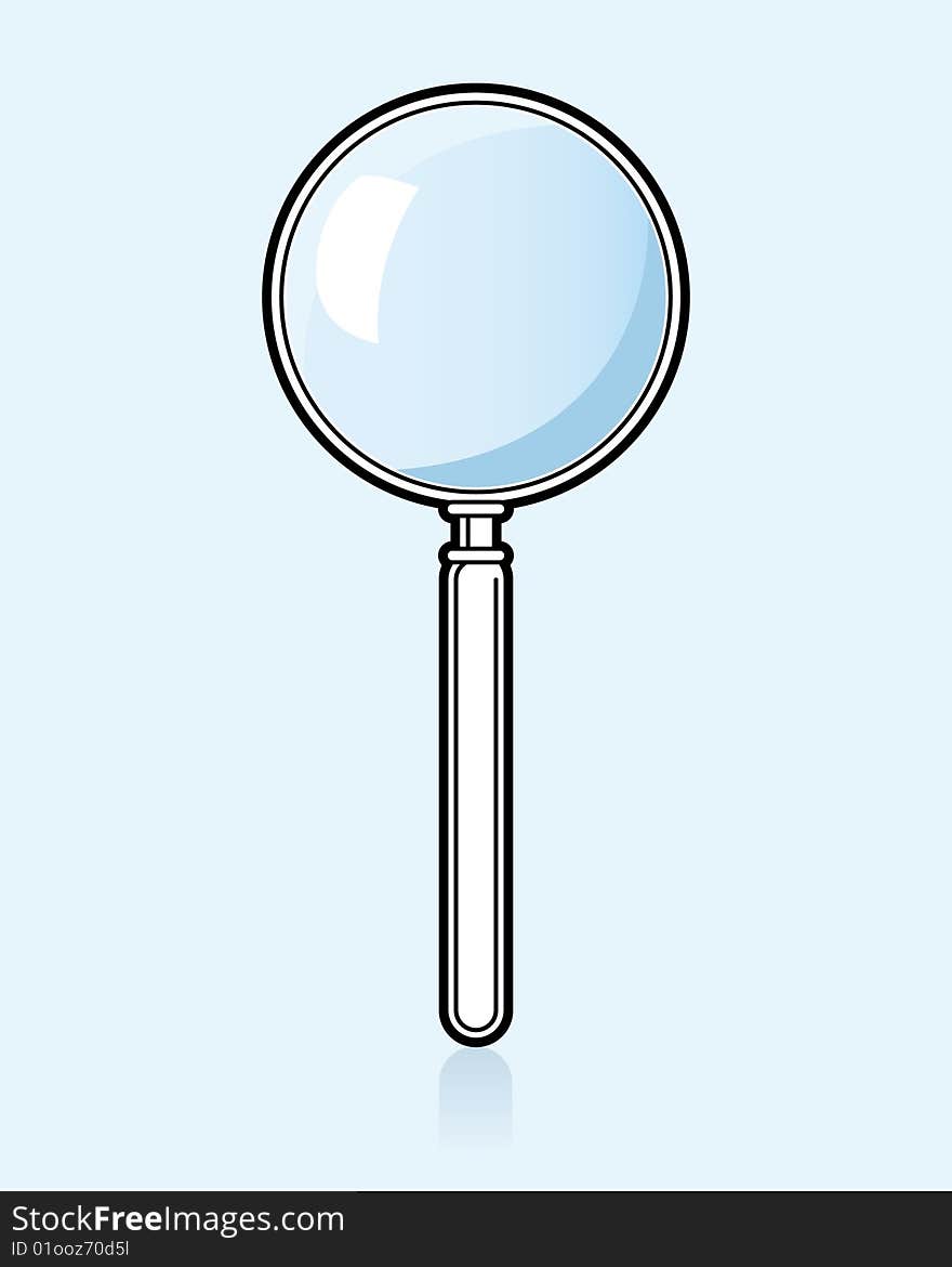 Vectorial illustration of magnifying glass. Vectorial illustration of magnifying glass