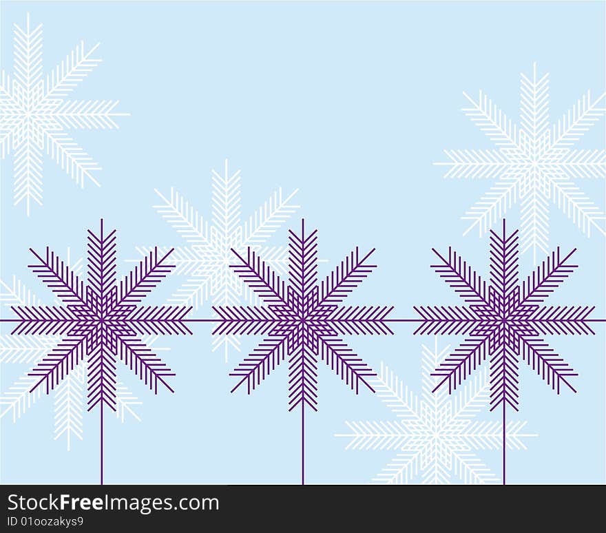 Vector illustration of a pattern with the snowflake. Vector illustration of a pattern with the snowflake