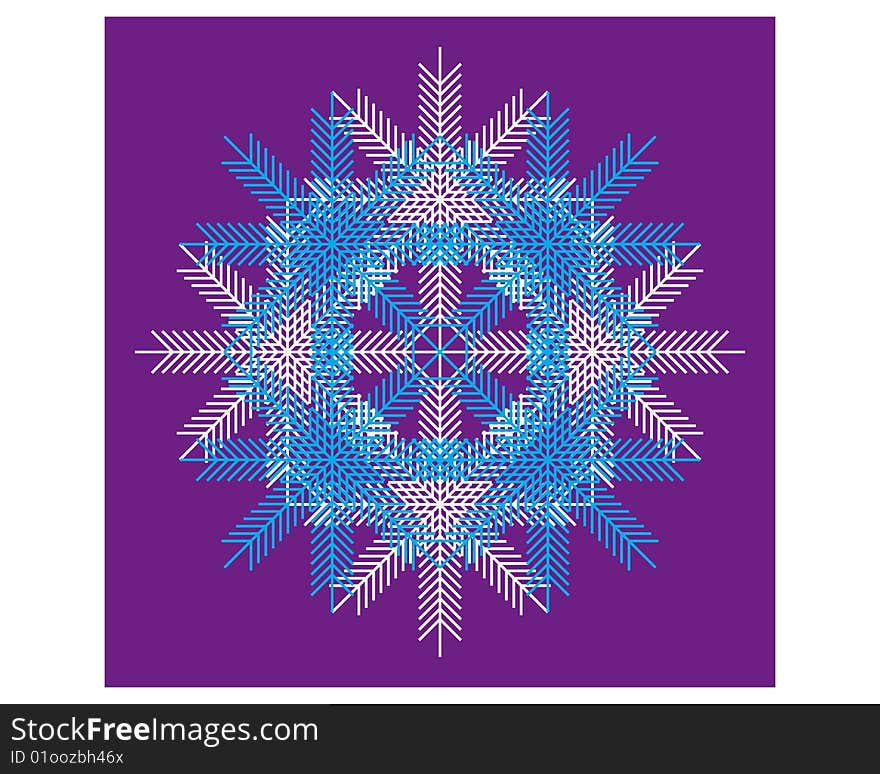 Vector illustration of a pattern with the snowflake. Vector illustration of a pattern with the snowflake