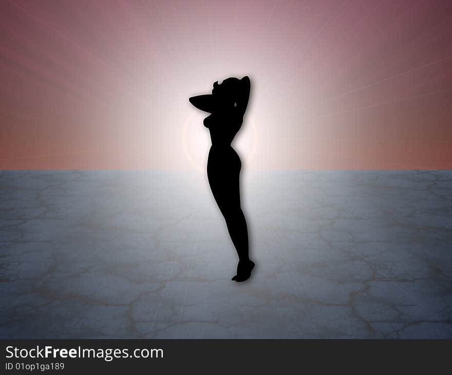 Silhouette Of Girl