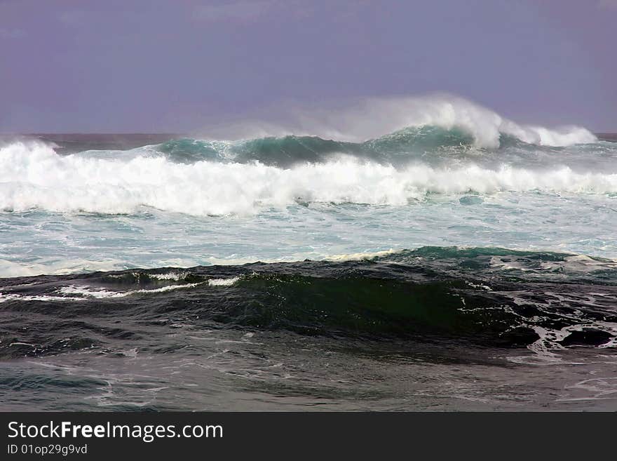 Pacific ocean waves