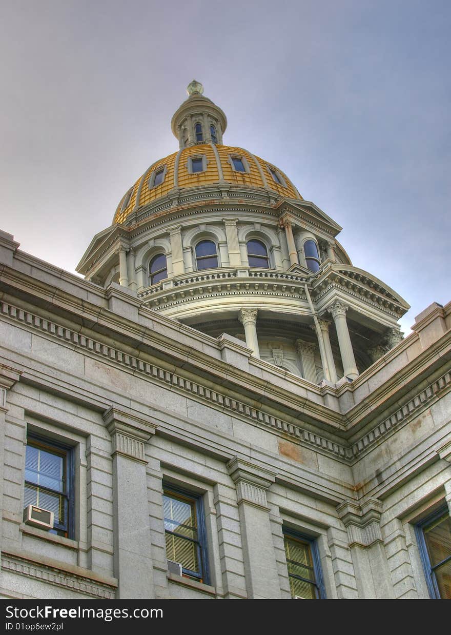 Color HDR image of the Denver Capitol building.