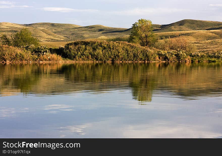 A quiet evening by the Blackfoot River