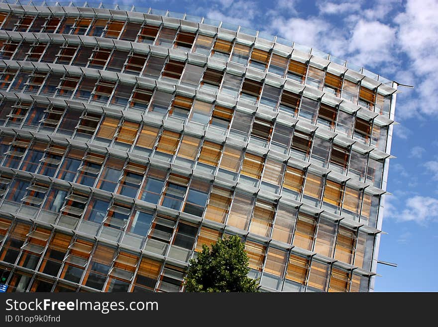 Typical example of contemporary construction of administrative building. This one has been shot in Brno, Czech Republic. Typical example of contemporary construction of administrative building. This one has been shot in Brno, Czech Republic