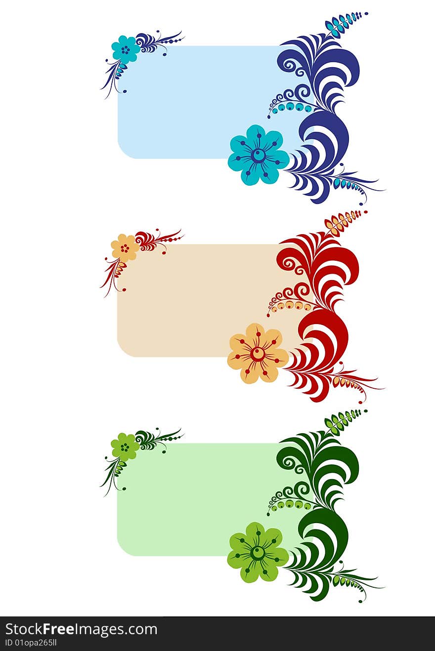 Banner of flowers.