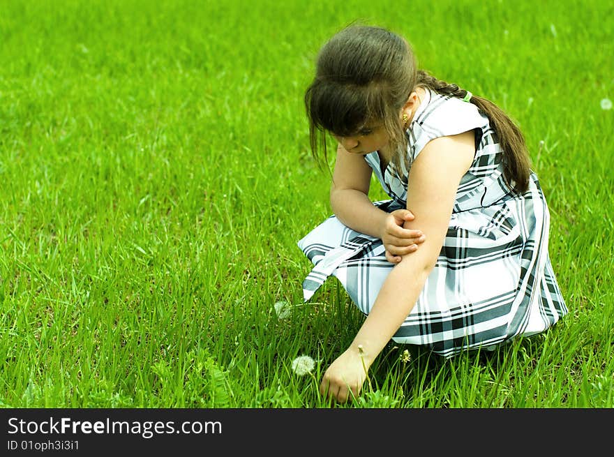 Girl with dandelion