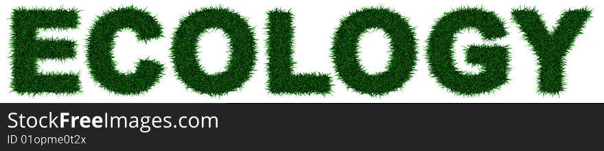 Grass letters forming the word Ecology