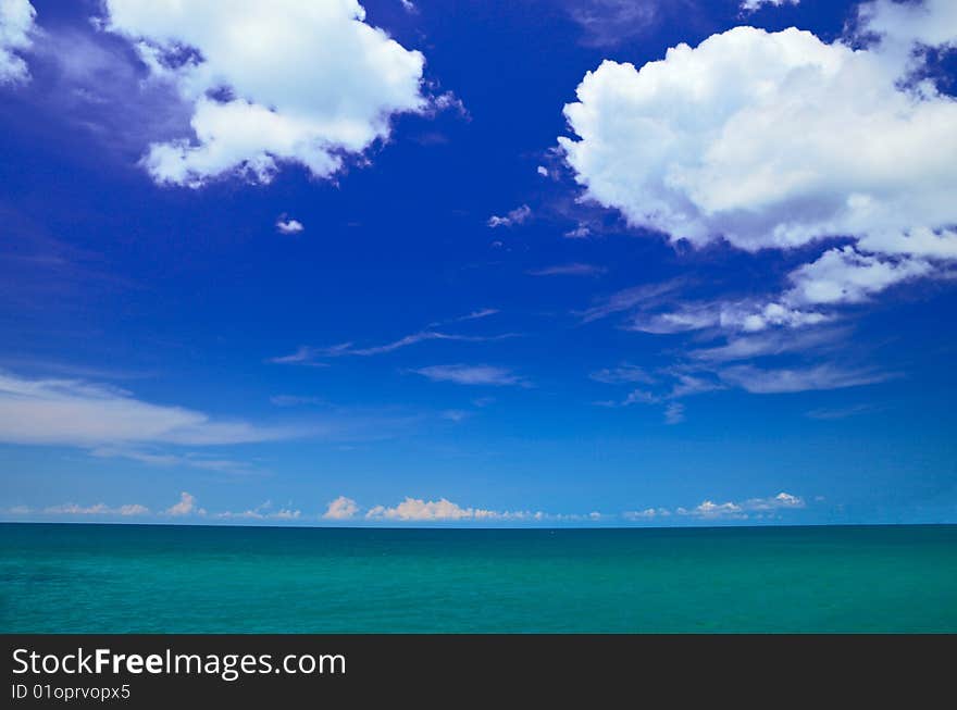 Sea, Sky And Clouds