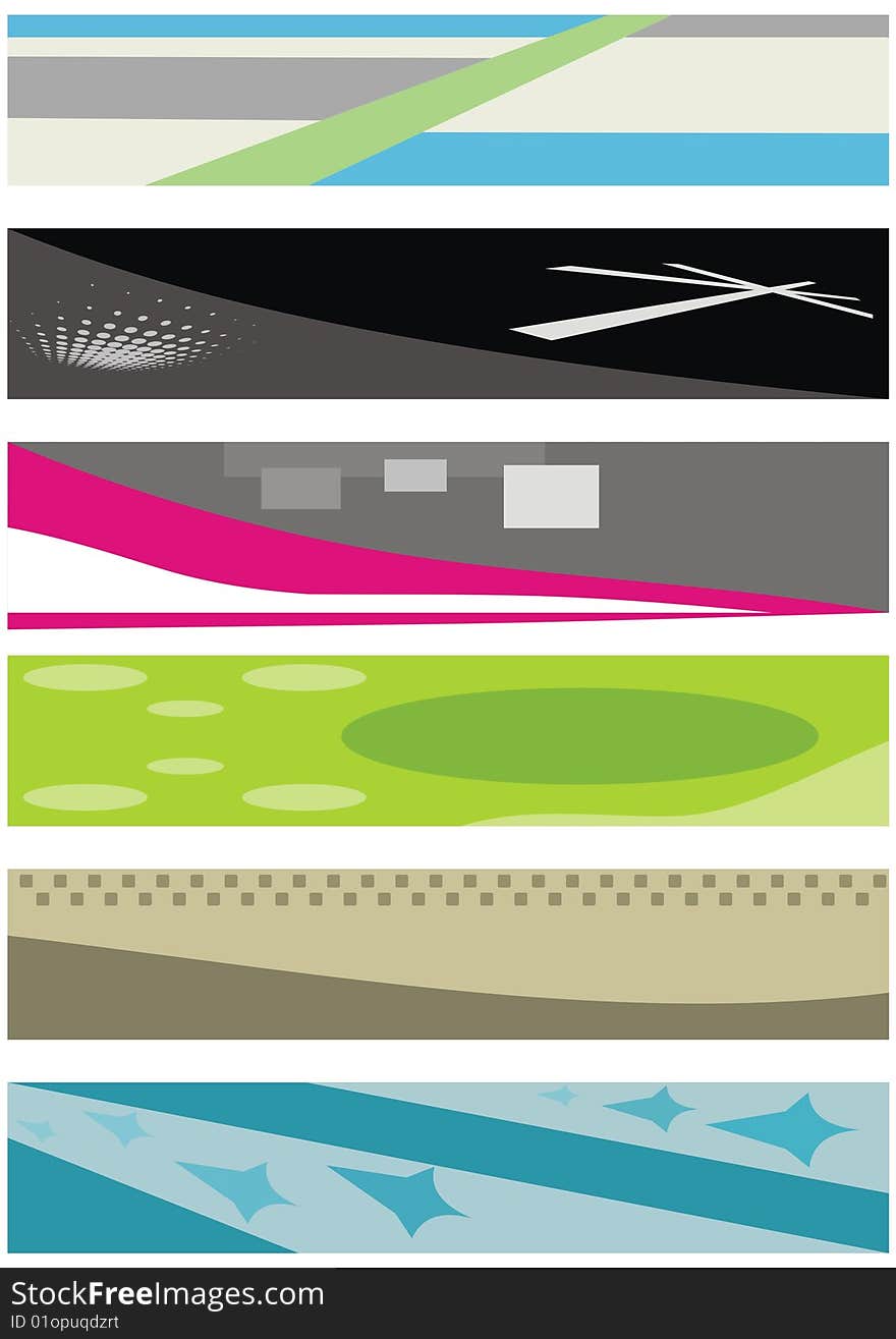 Set vector banners