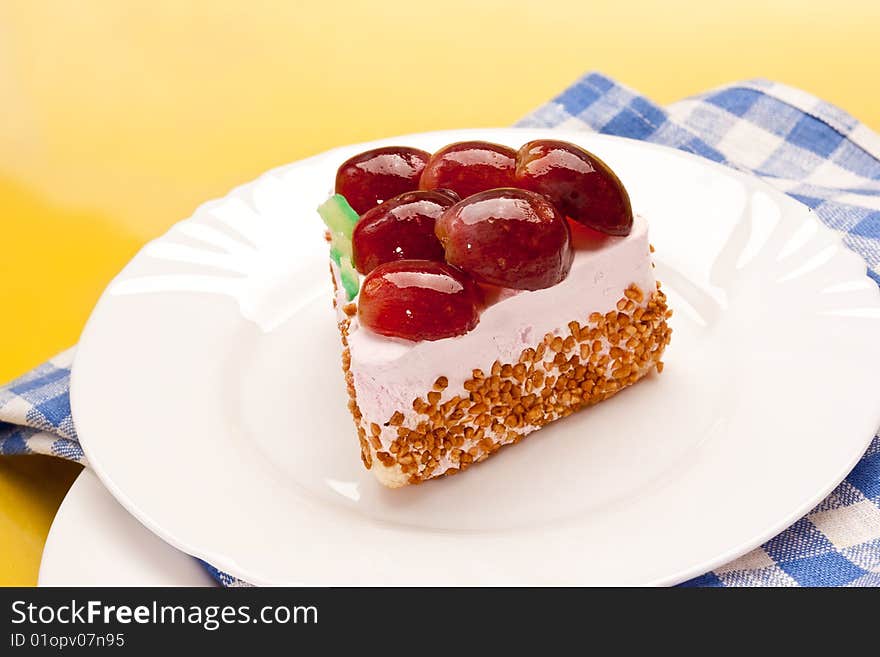 Fancy cake with grapes