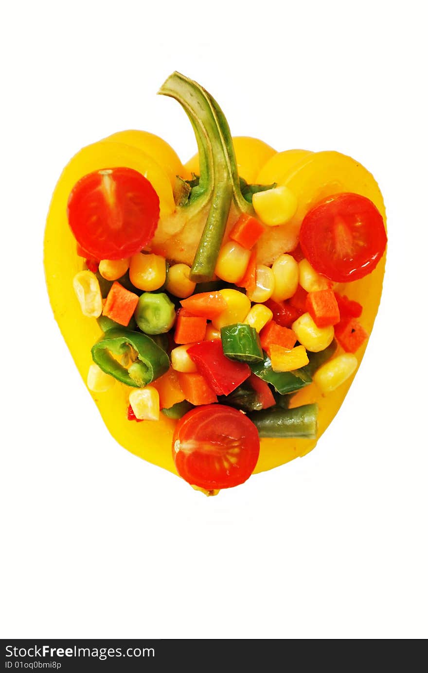 vegetable mix in pepper