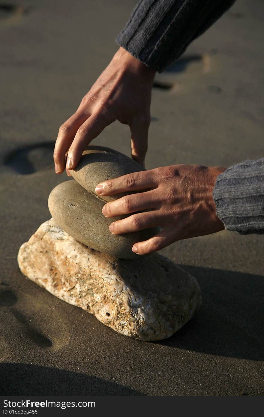 Stone on stone a top of the together sand to the sea. Stone on stone a top of the together sand to the sea...