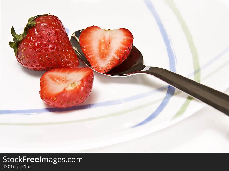 Spoonful of strawberry