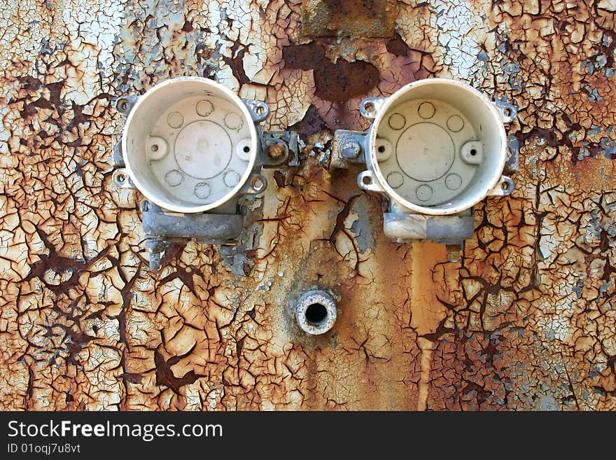 Eroded Old Paint On Metal Surface