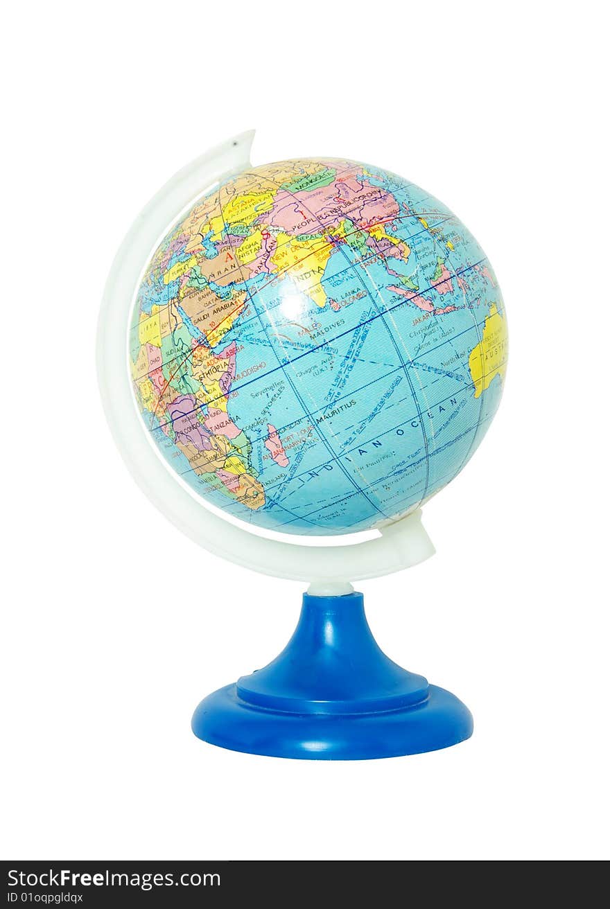 Globe isolated on the white background