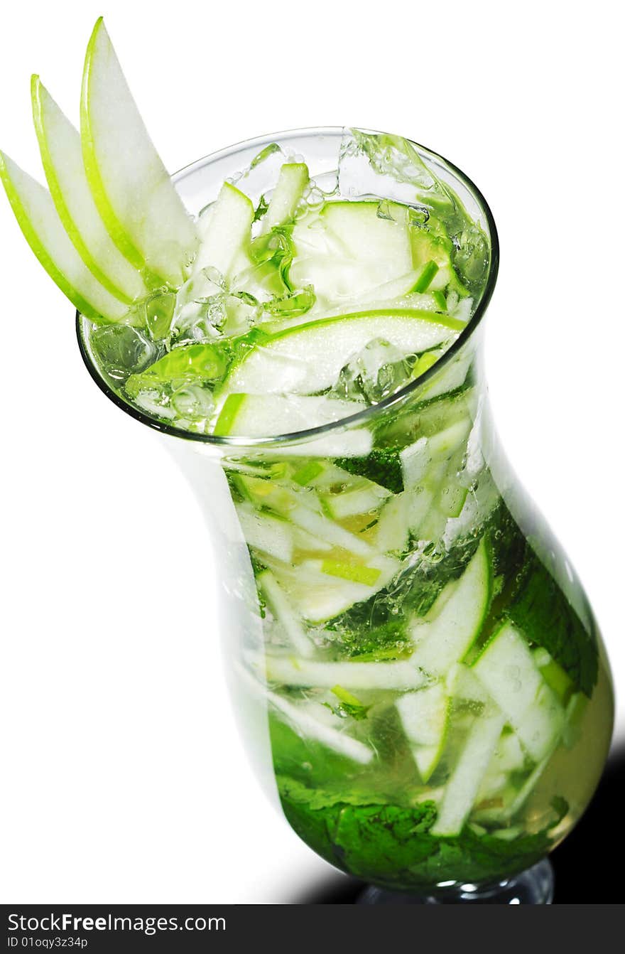 Cocktail - Apple Mojito with Fresh Mint and Soda