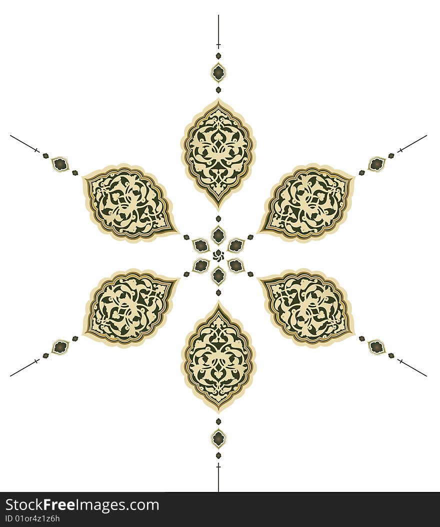 Traditional ottoman clean design