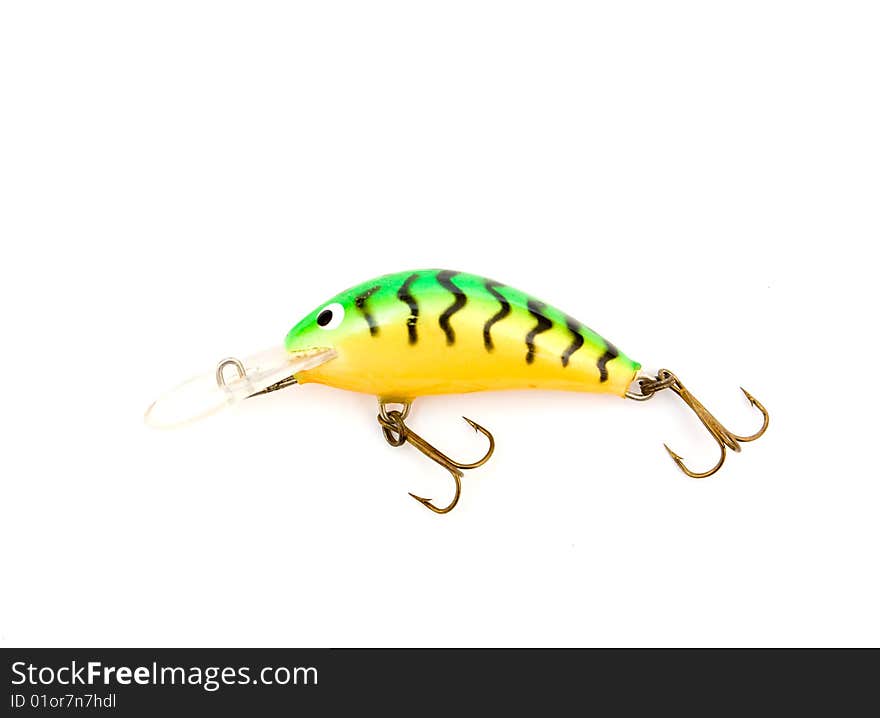 fishing lure isolated on white background