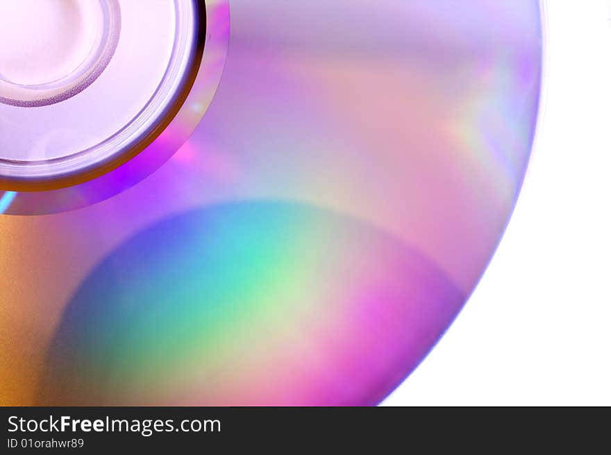 computer cd on white background