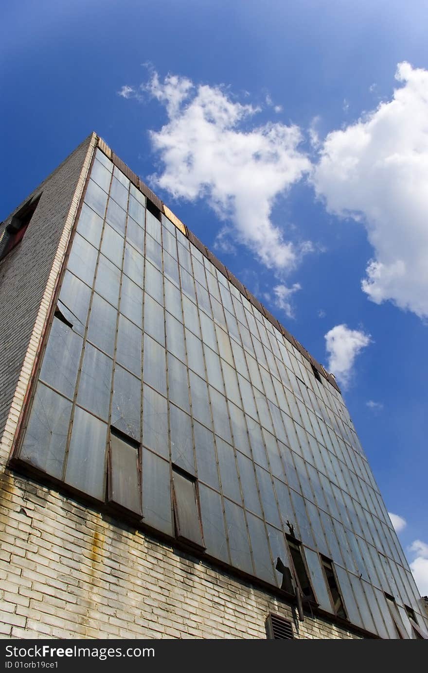 Very old building on the background sky