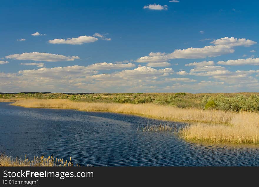 The spring landscape of Kazakh steppe. The spring landscape of Kazakh steppe