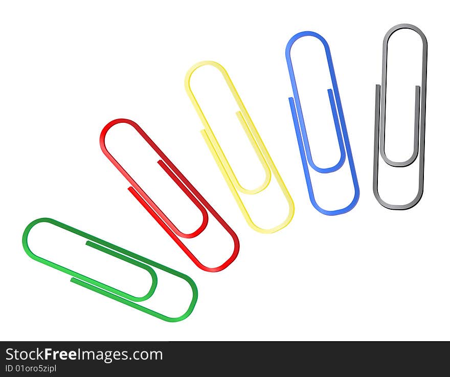 Colorful paperclips