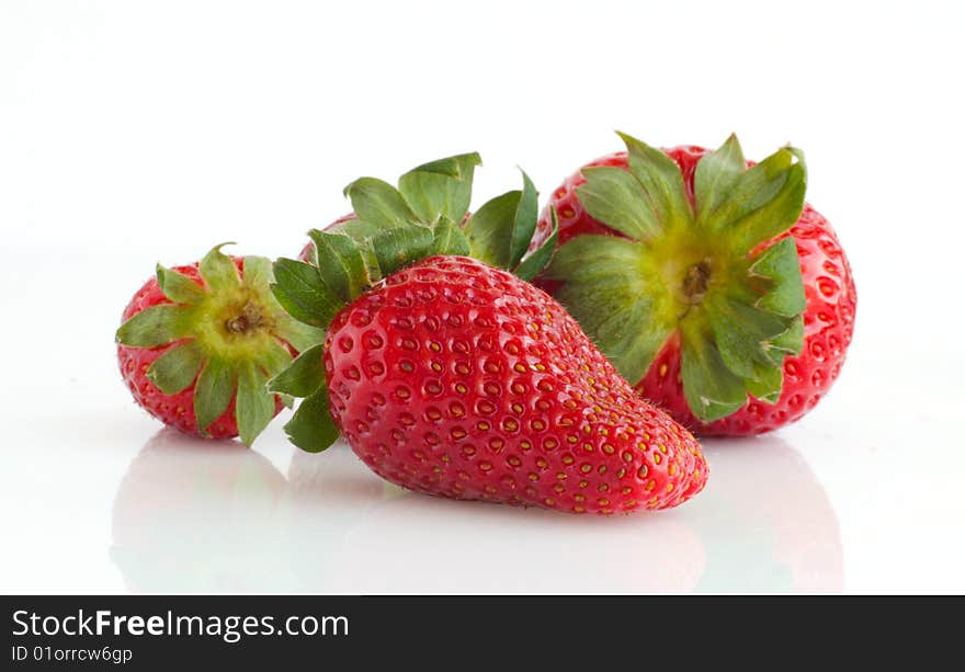 Strawberries isolated on white background. Strawberries isolated on white background