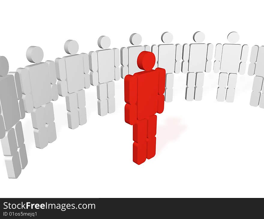 Silhouette people 3d. Teamwork concept. Silhouette people 3d. Teamwork concept