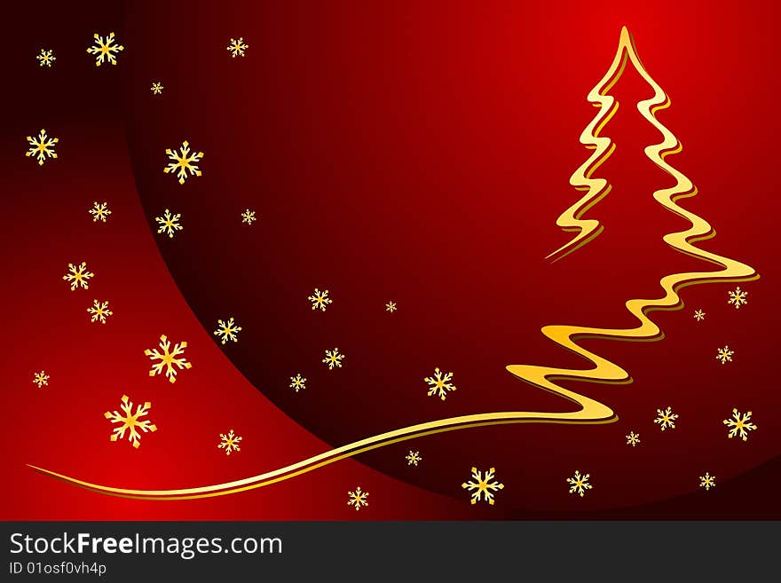 Vector illustration of Christmas Tree