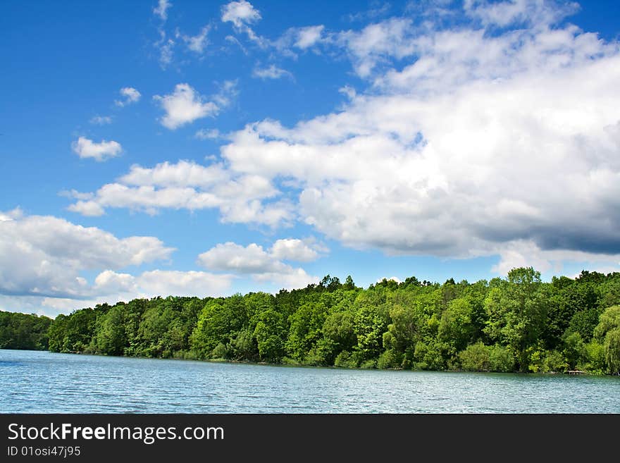 A lake in deep forest