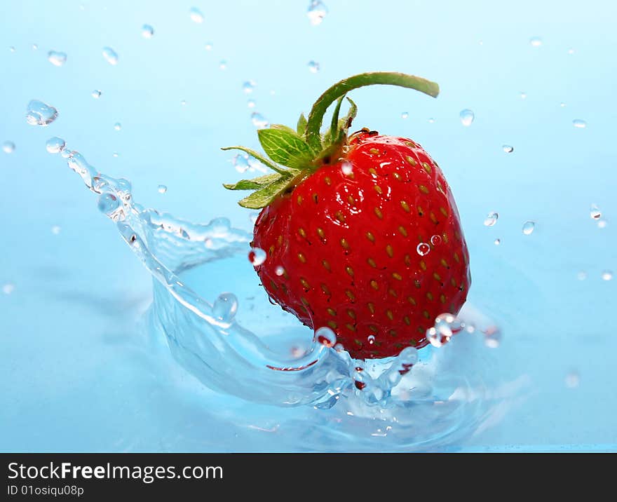 The Strawberries in drop.