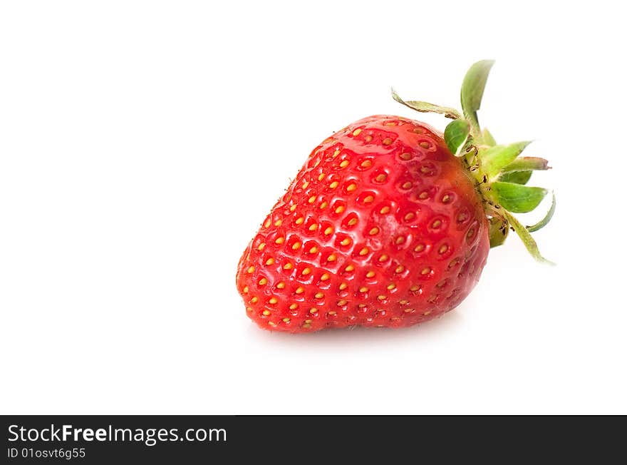 Fresh strawberry on the clean isolated background