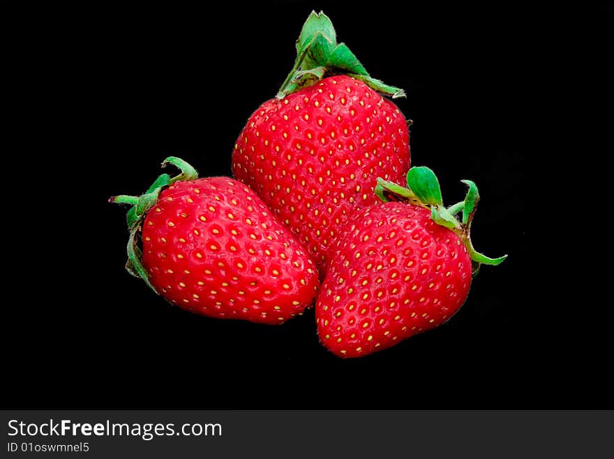 Fresh strawberry on the clean isolated background