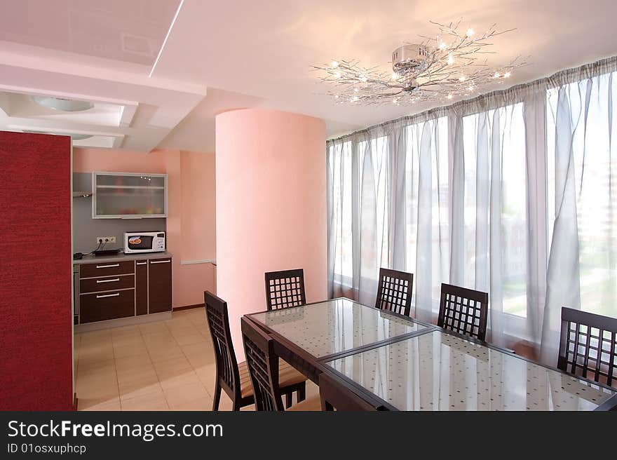 Dining room with the big window