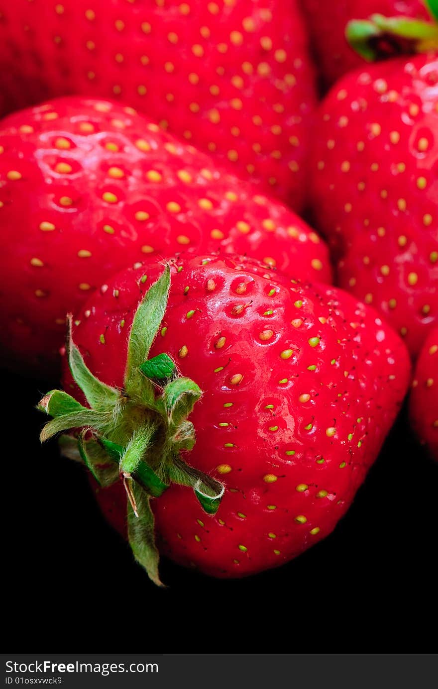 Fresh strawberry on the clean isolated background