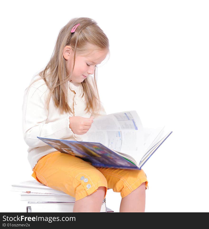 Happy Girl With Books