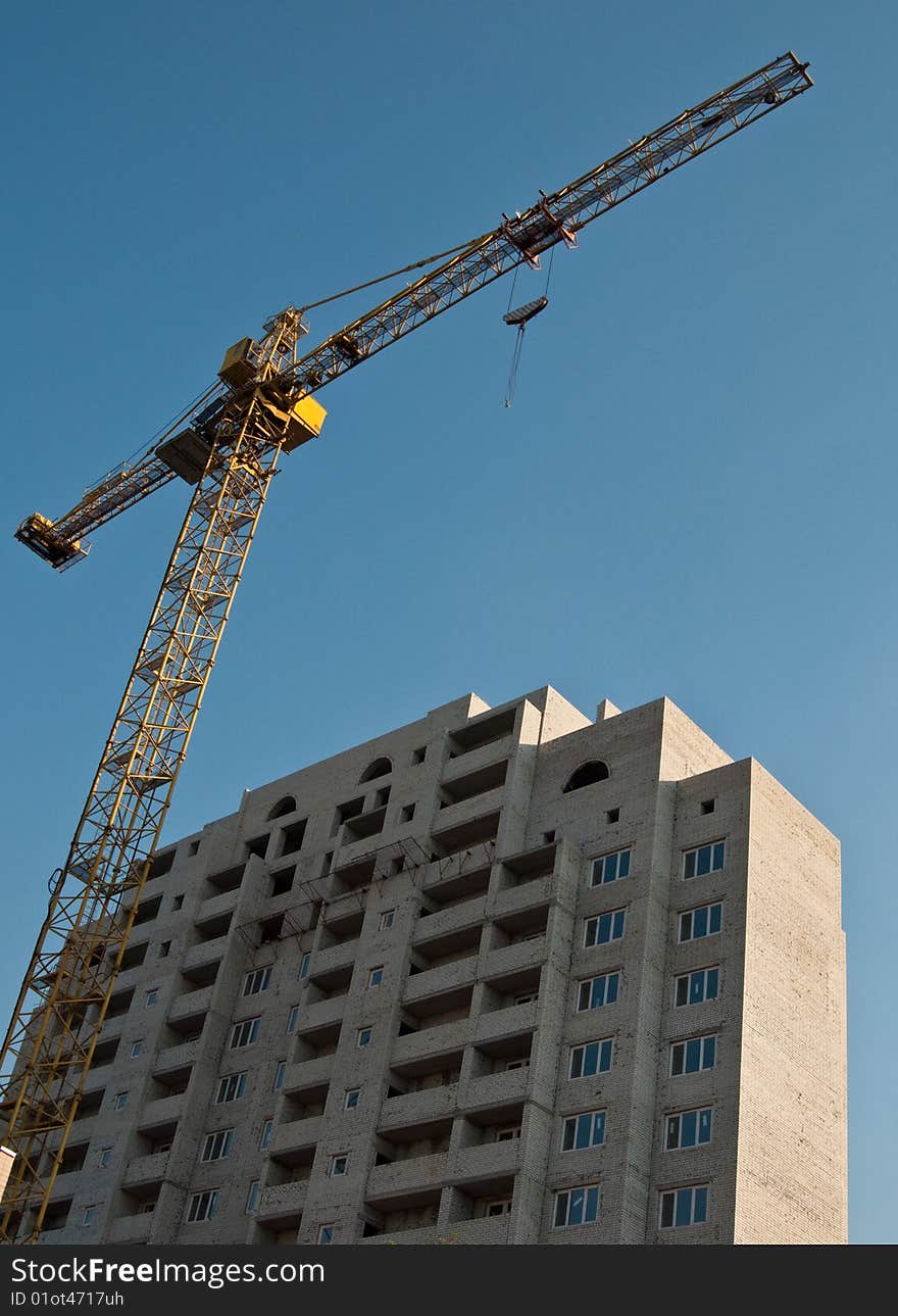 The building near not completed house