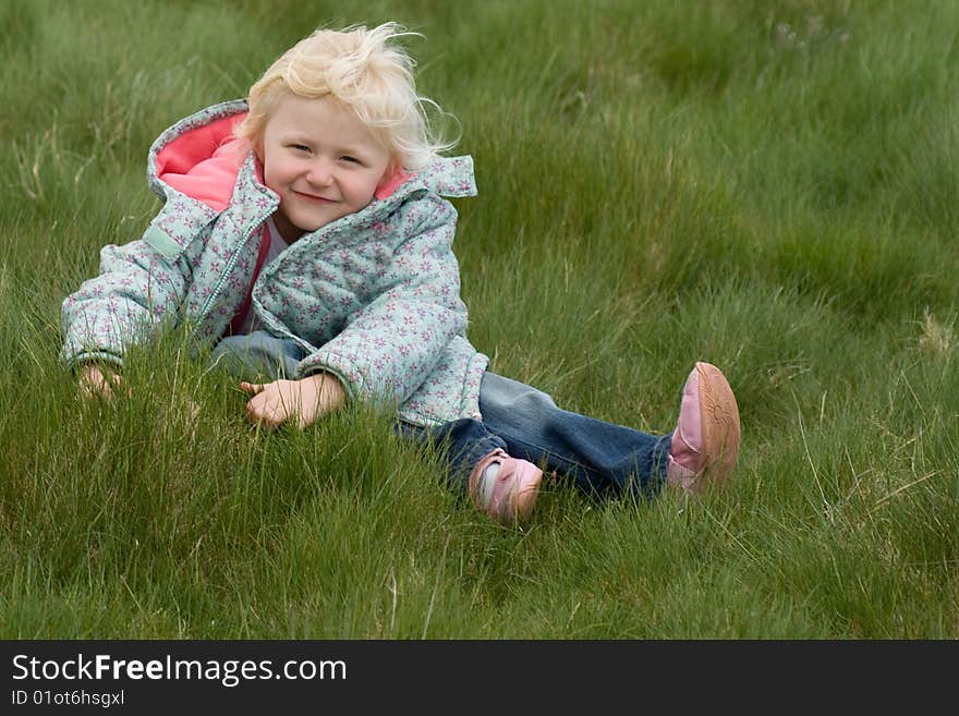 Girl grinning